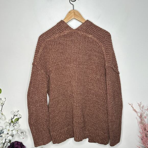 FREE PEOPLE High Hopes Cardigan Sweater Mariposa Brown Sz S {153} - Picture 5 of 7